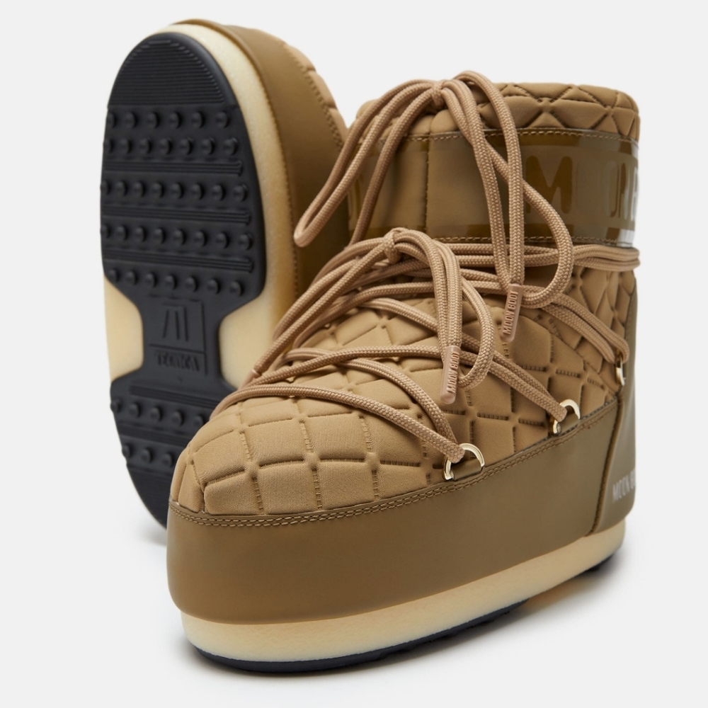 Moon Boot Low Icon Quilt Boot Caramel Quilted Shory Snow Boot